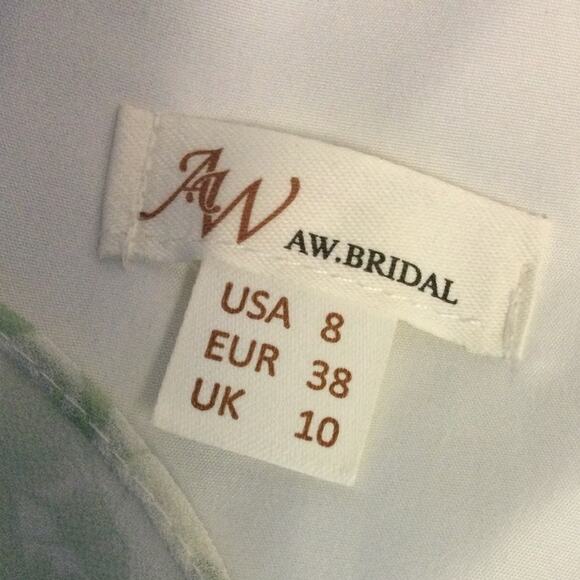 AW BRIDAL 8 M verdant wilds green floral Celia spring party maxi dress B143 - Picture 8 of 9